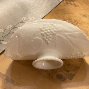 FENTON MILK GLASS FRUIT BOWL-NEVER USED!